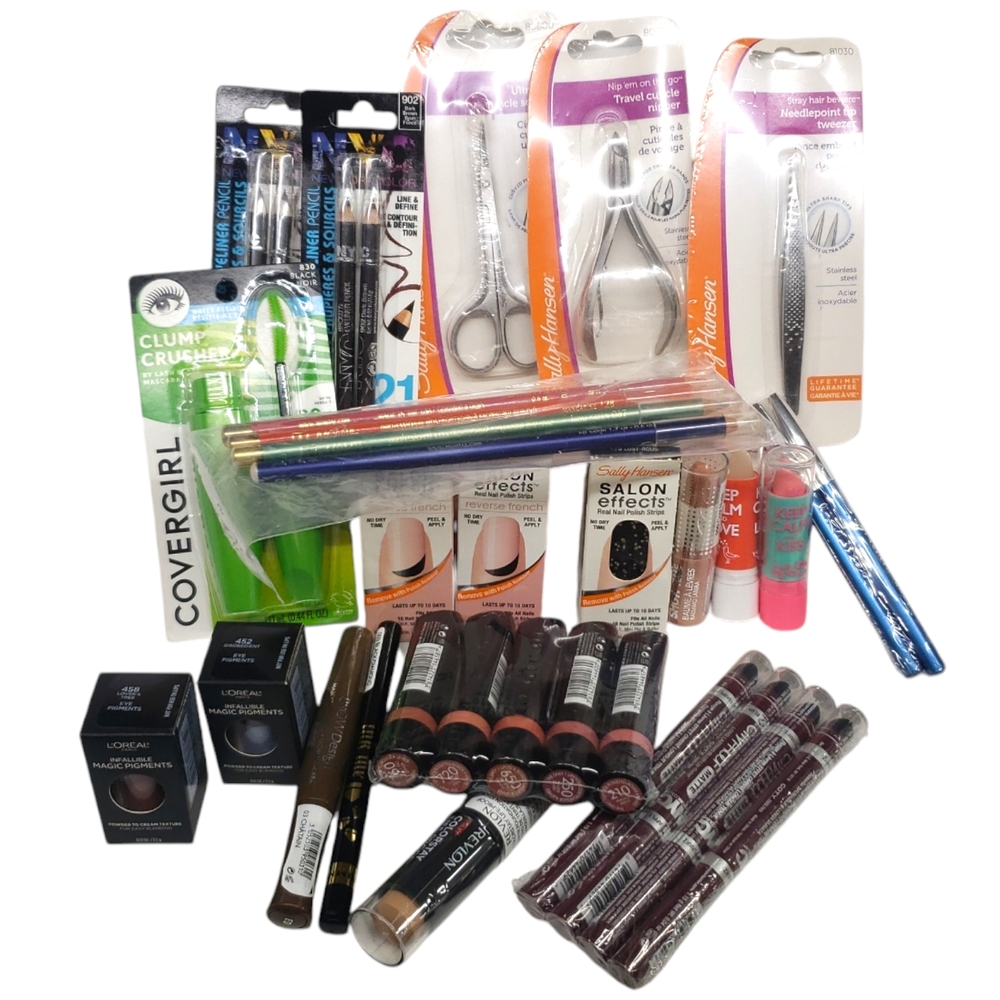 Professional Beauty Tools & Cosmetics Bundle - CoverGirl, Salon Effects & More